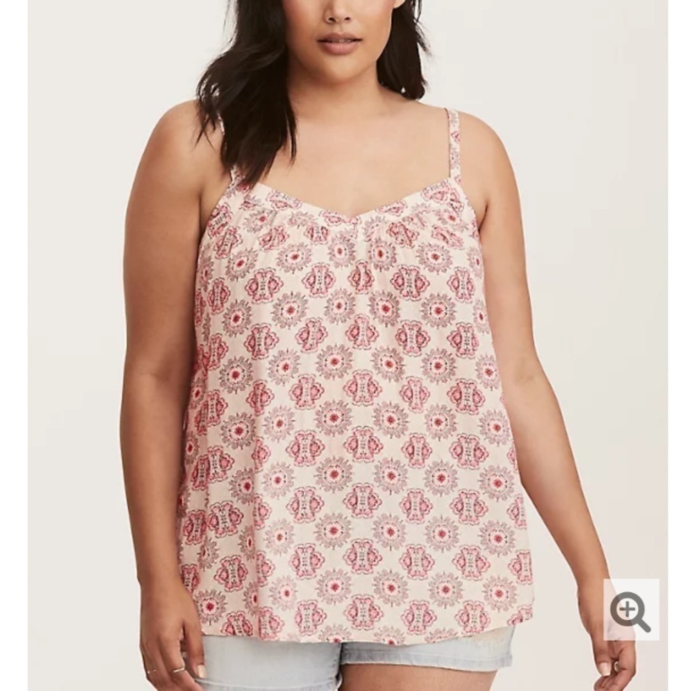 Torrid Medallion Print Stretch Back Cami Size 4X